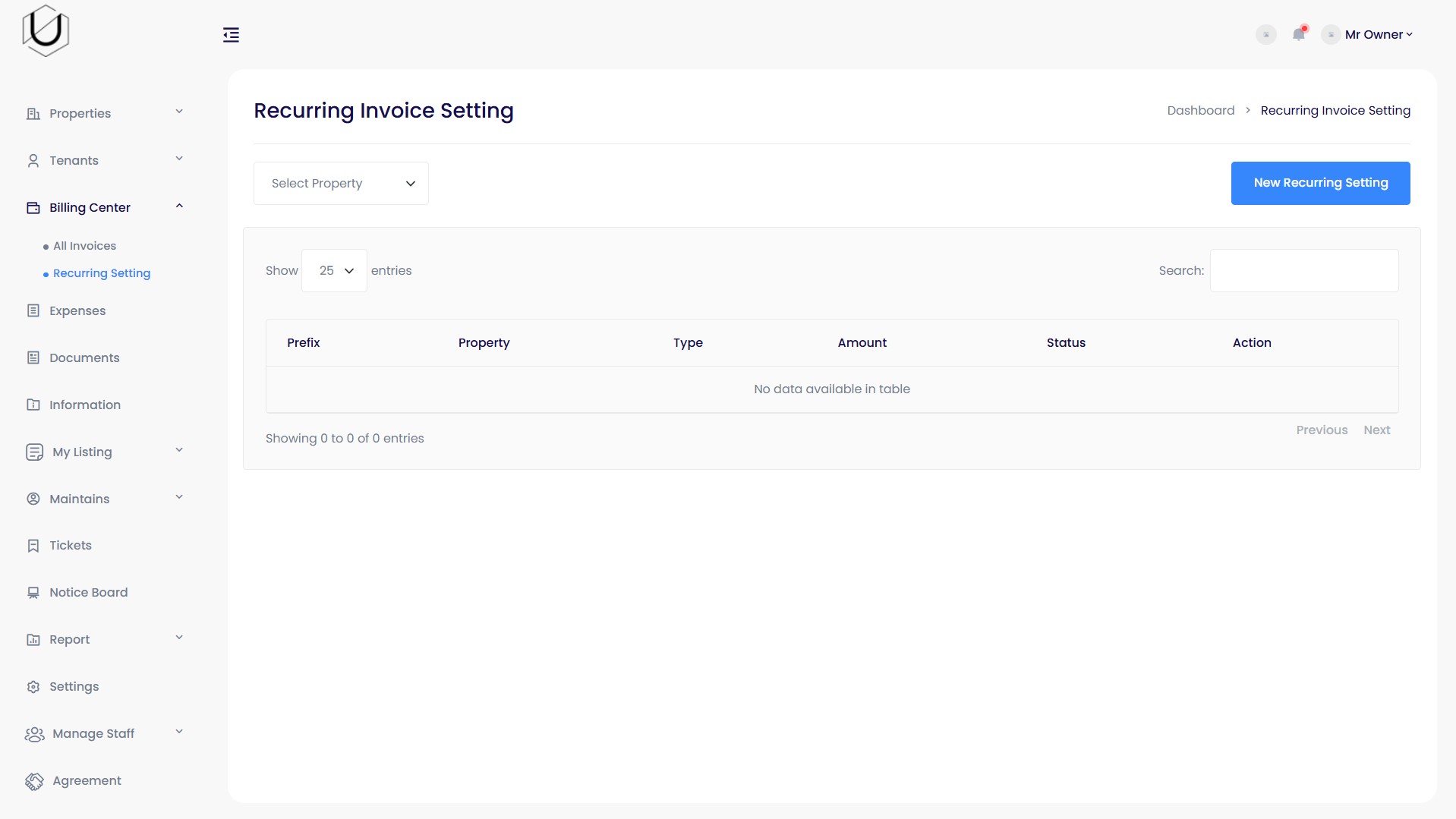 Tenant Management System